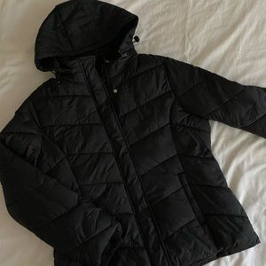Faded Glory Black Puffer Jacket, size L